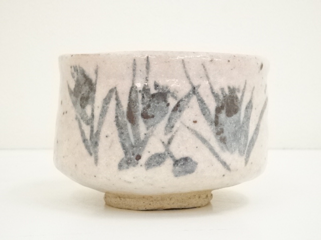 各見政峯 志野茶碗 共箱 陶歴 共布 茶道具 岡山県指定重要無形文化財 各見政峯 志野茶碗 共箱 陶歴 共布 茶道具 岡山県指定重要